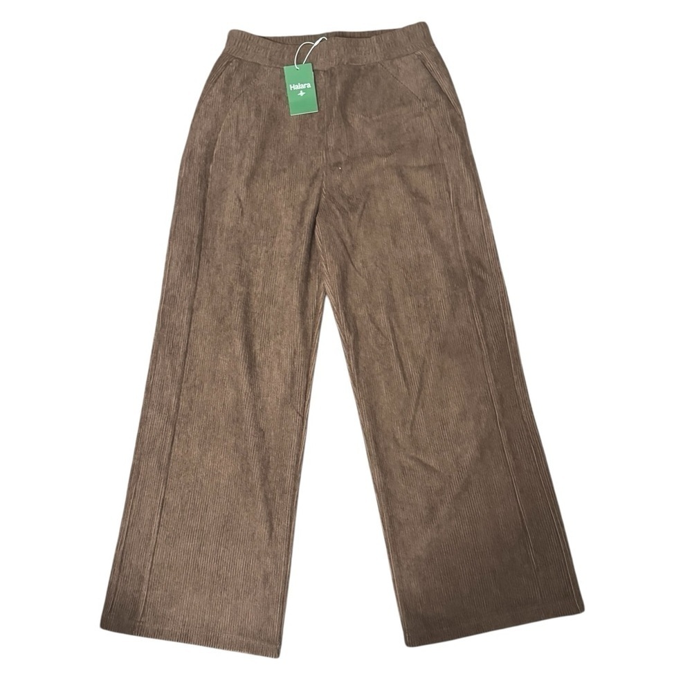 Halara Brown Corduroy Pull On Pants Size Medium